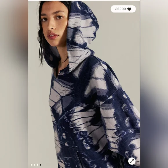 NWOT Free People We The Free Its a Vibe Printed Hoodie~ Butterfly Combo - Picture 4 of 10